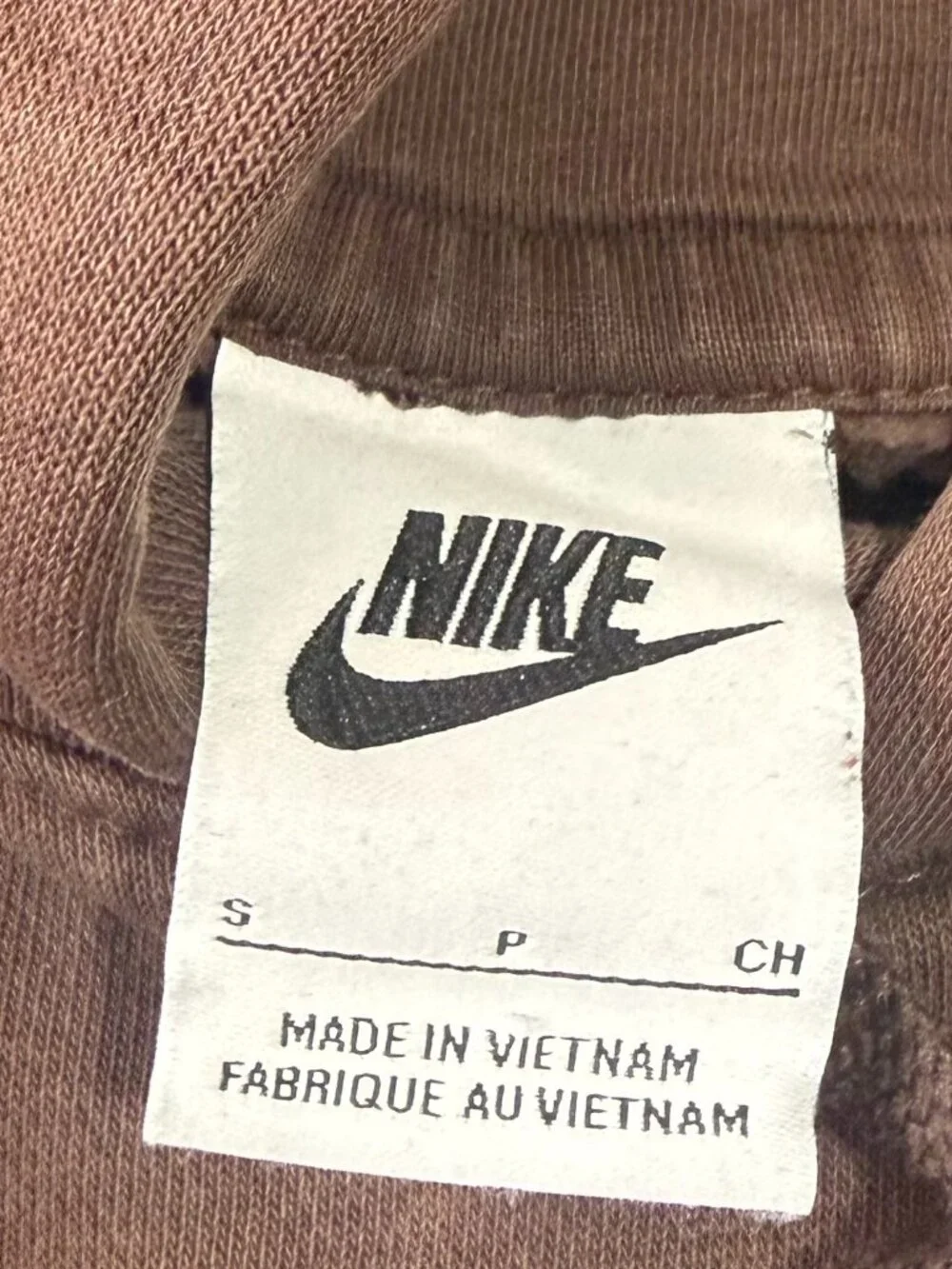 Nike Air JDI Brown Fleece Hoodie Youth Small Just Do It Sweatshirt